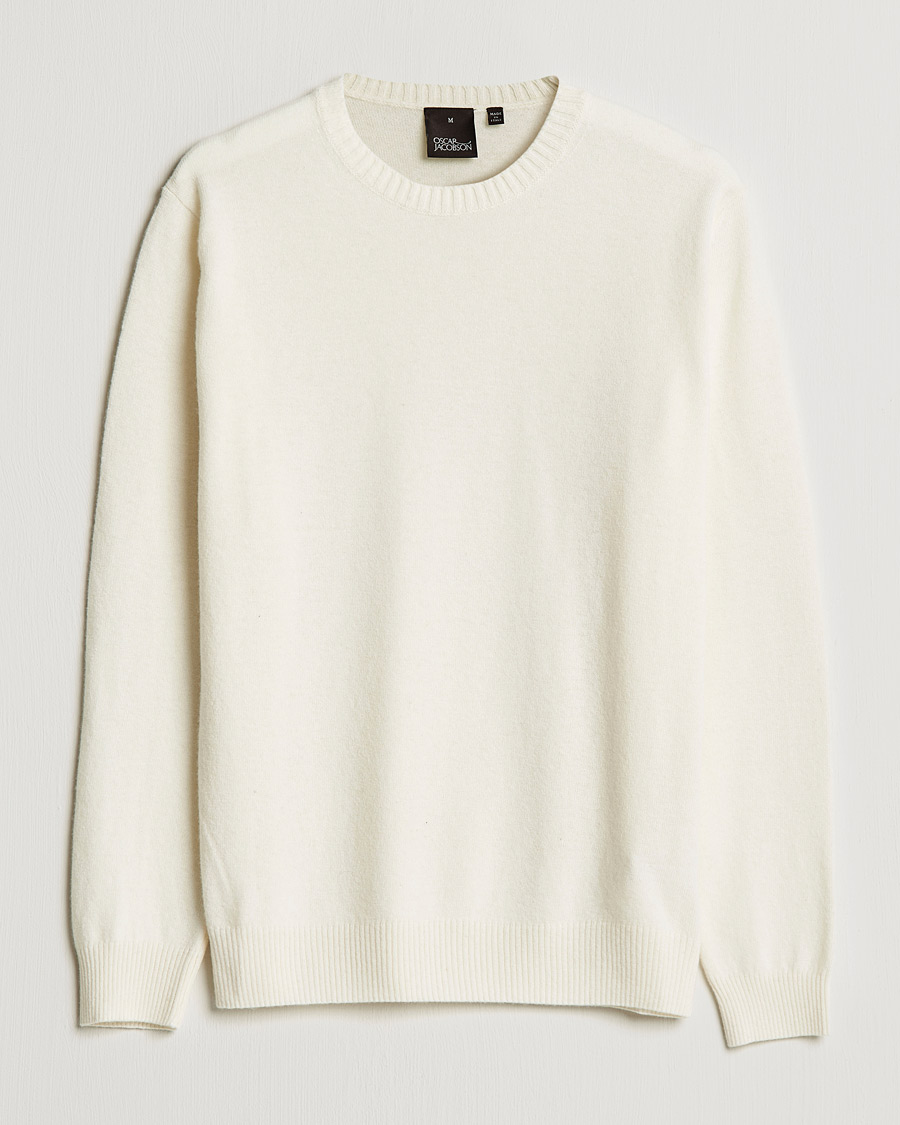 Herr | Tröjor | Oscar Jacobson | Valter Wool/Cashmere Round Neck Creme