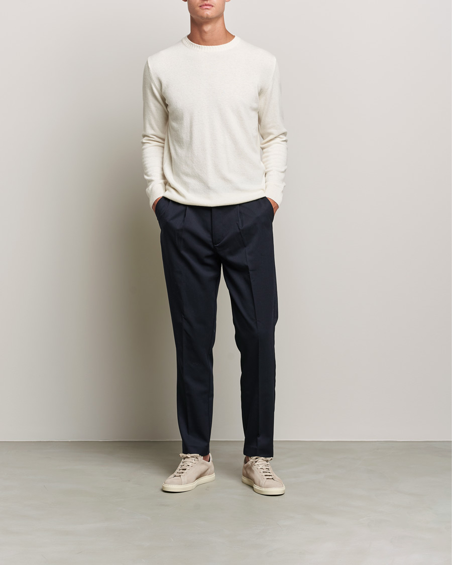 Herr | Tröjor | Oscar Jacobson | Valter Wool/Cashmere Round Neck Creme