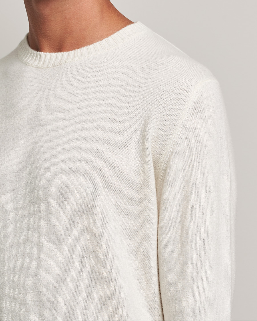Herr | Tröjor | Oscar Jacobson | Valter Wool/Cashmere Round Neck Creme