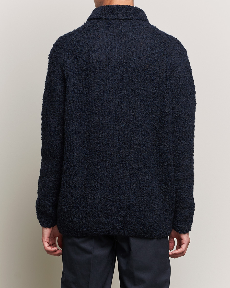 Herr | Tröjor | Oscar Jacobson | Krister Wool/Alpaca Rollneck Navy