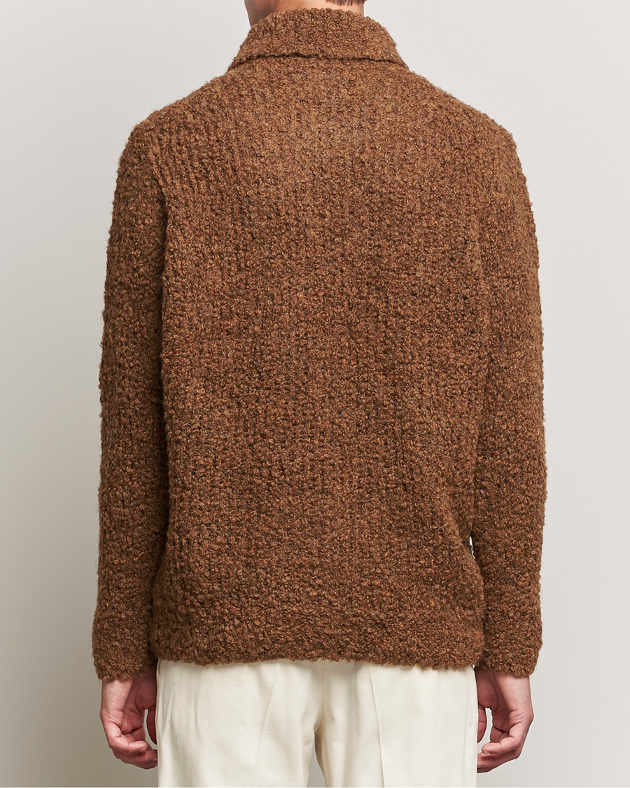 Herr | Tröjor | Oscar Jacobson | Krister Wool/Alpaca Rollneck Dark Brown