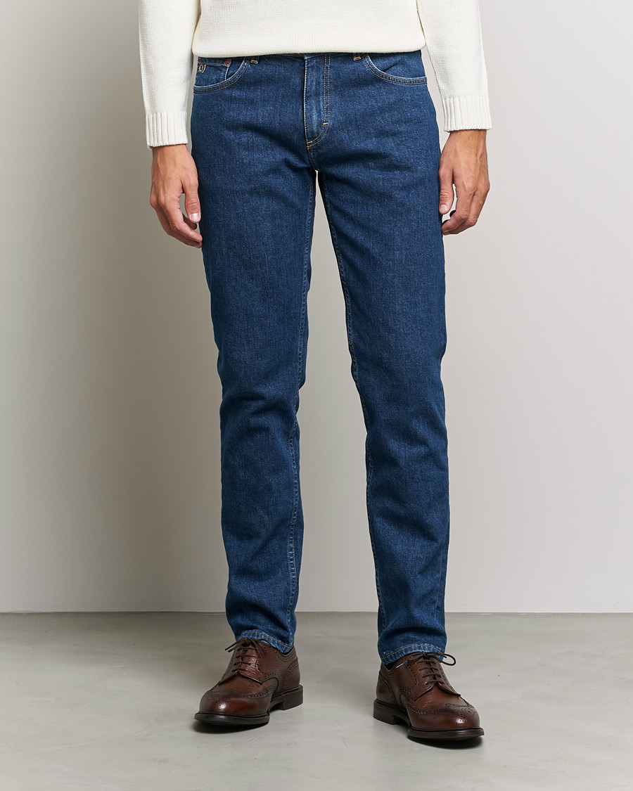 Herr | Jeans | Oscar Jacobson | Albert Cotton Stretch Jeans Thunder