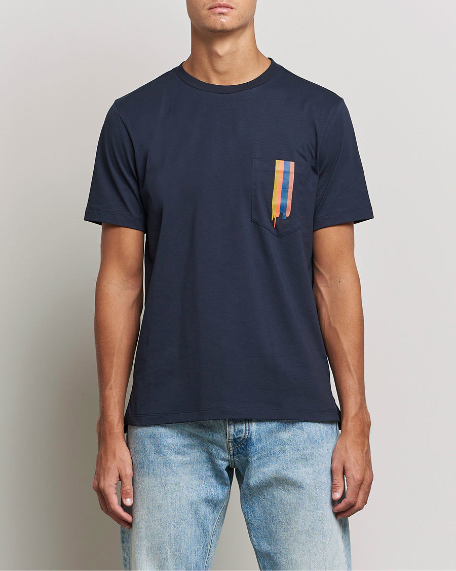 Herr | T-Shirts | Paul Smith | Artist Stripe T-shirt Navy