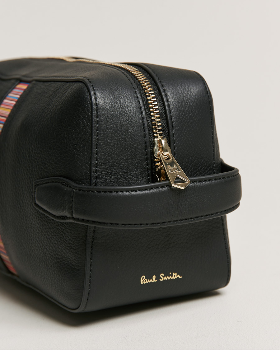 Herr | Paul Smith Leather Stripe Washbag Black | Paul Smith | Leather Stripe Washbag Black