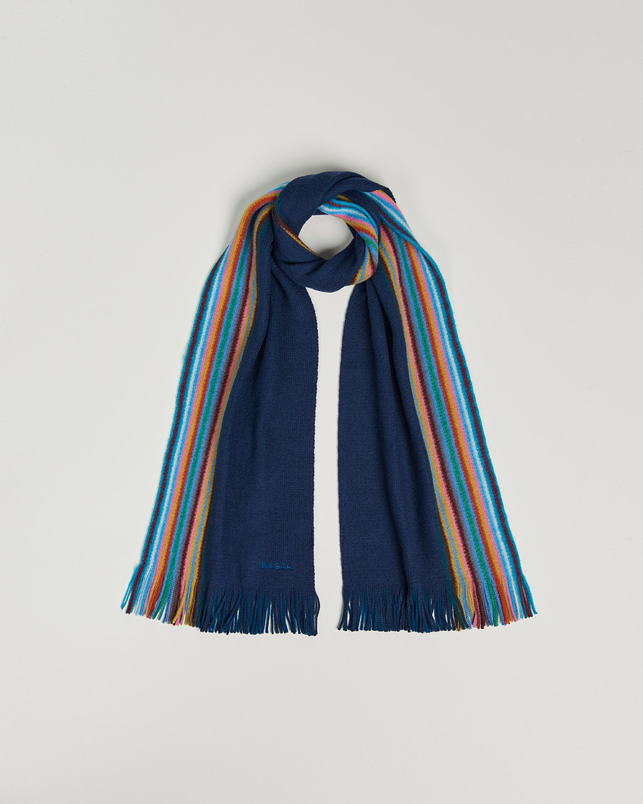 Herr | Paul Smith Merino Wool Scarf Blue | Paul Smith | Merino Wool Scarf Blue