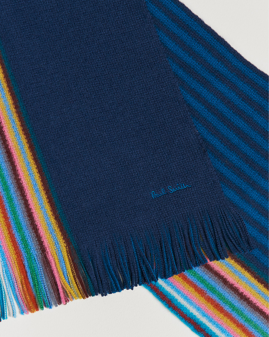Herr | Paul Smith Merino Wool Scarf Blue | Paul Smith | Merino Wool Scarf Blue