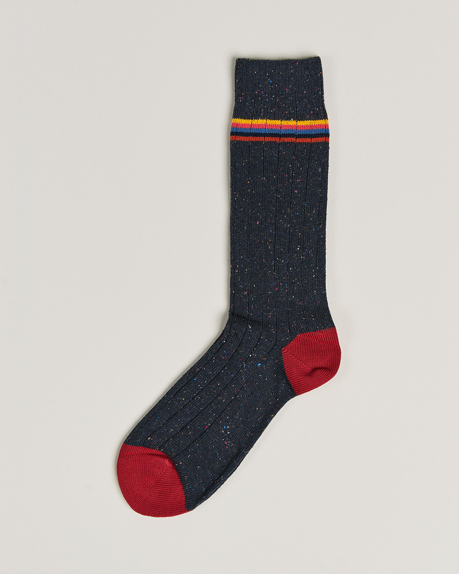 Herr |  | Paul Smith | Ribbed Melange Sock Navy