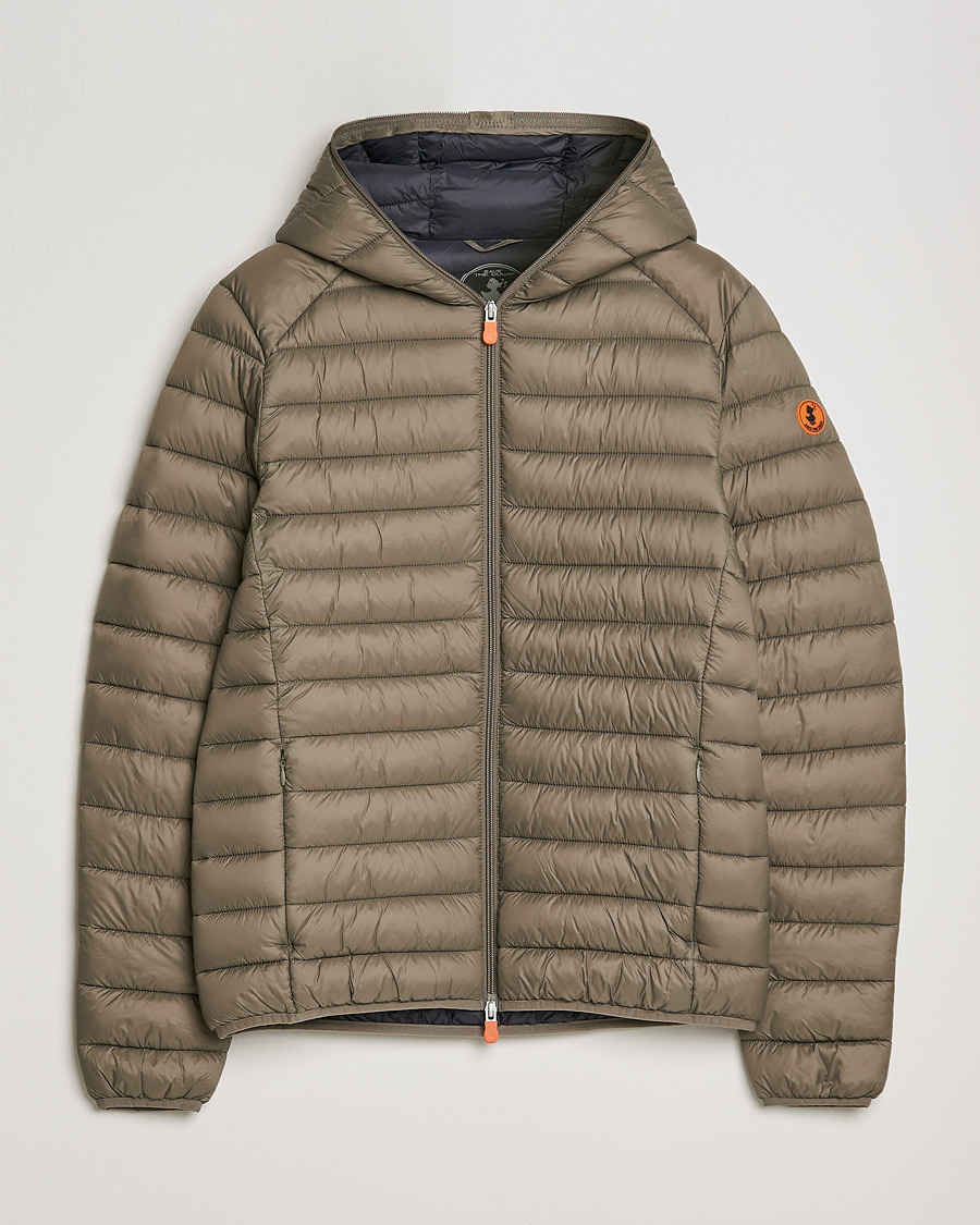Herr | Jackor | Save The Duck | Donald Lightweight Padded Hooded Jacket Mud Grey