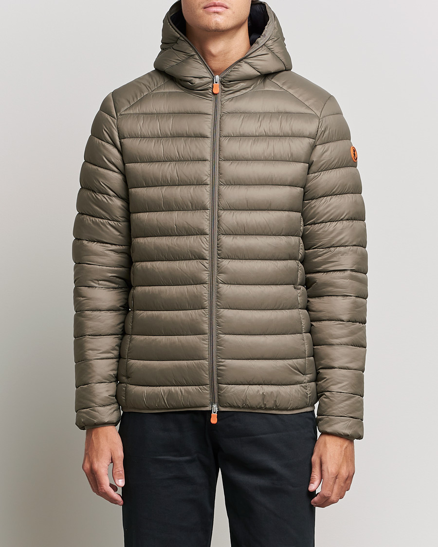 Herr | Jackor | Save The Duck | Donald Lightweight Padded Hooded Jacket Mud Grey