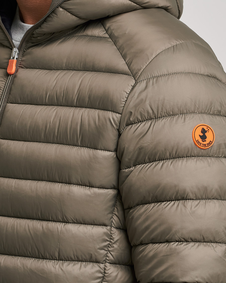 Herr | Jackor | Save The Duck | Donald Lightweight Padded Hooded Jacket Mud Grey