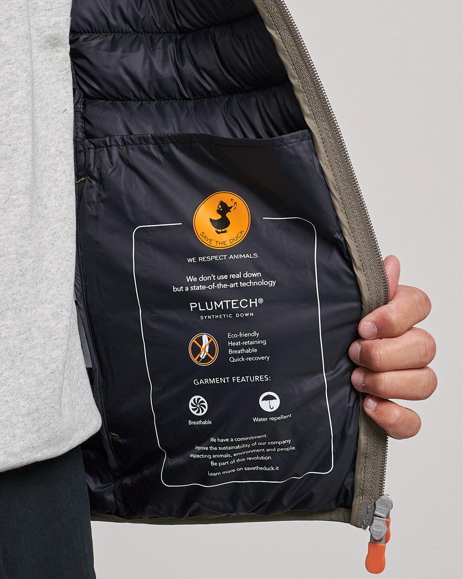 Herr | Jackor | Save The Duck | Donald Lightweight Padded Hooded Jacket Mud Grey