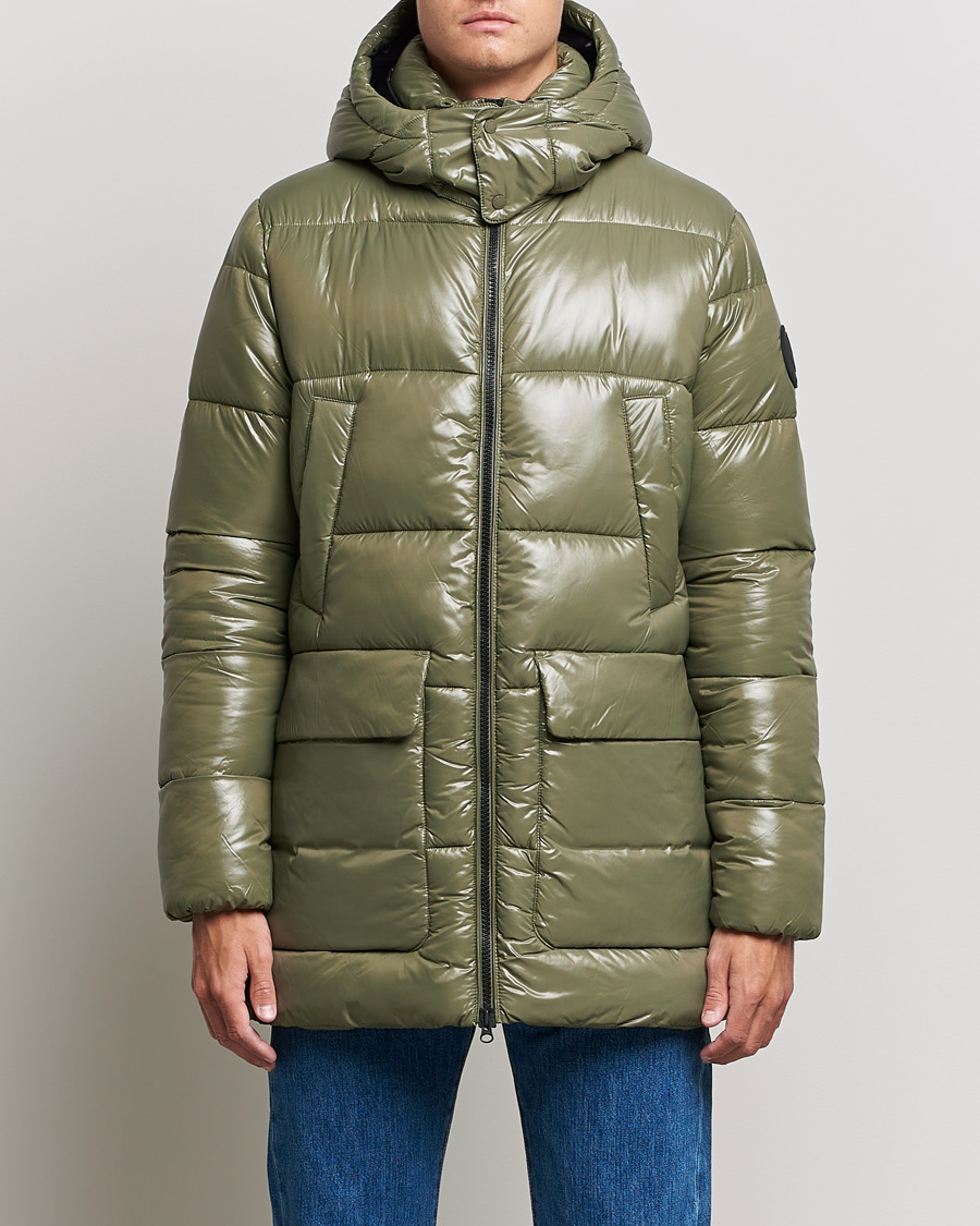 Herr | Jackor | Save The Duck | Christian Long Padded Puffer Jacket Laurel Green