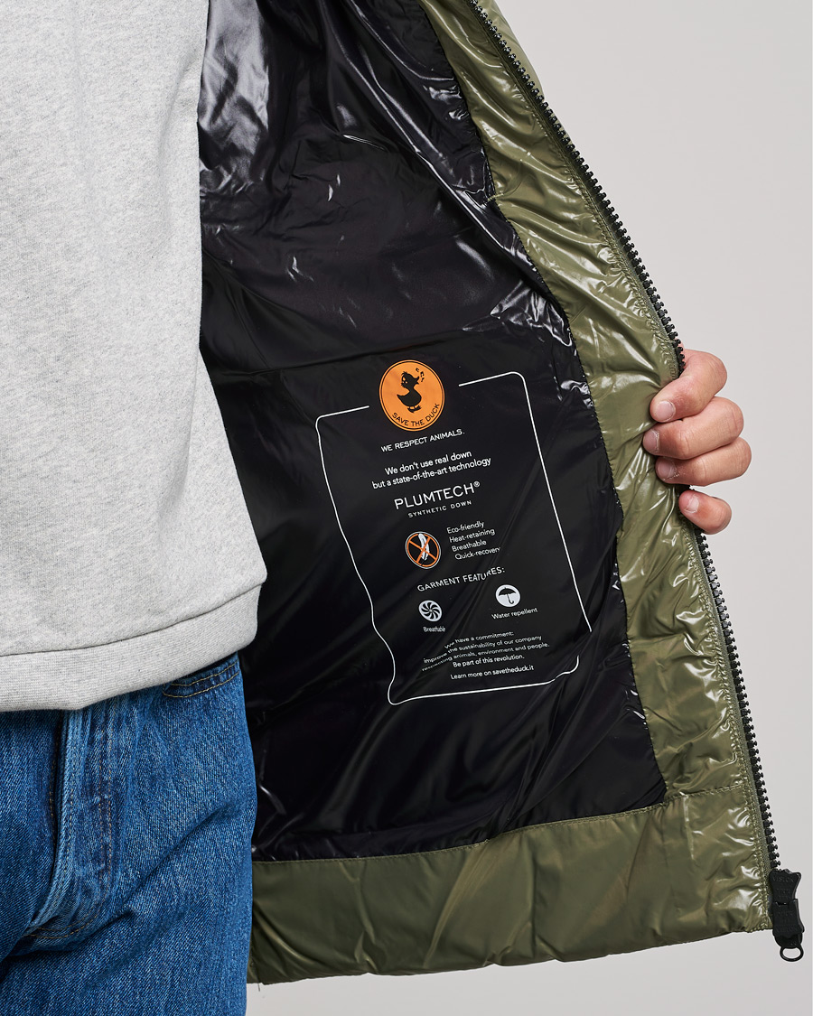 Herr | Jackor | Save The Duck | Christian Long Padded Puffer Jacket Laurel Green