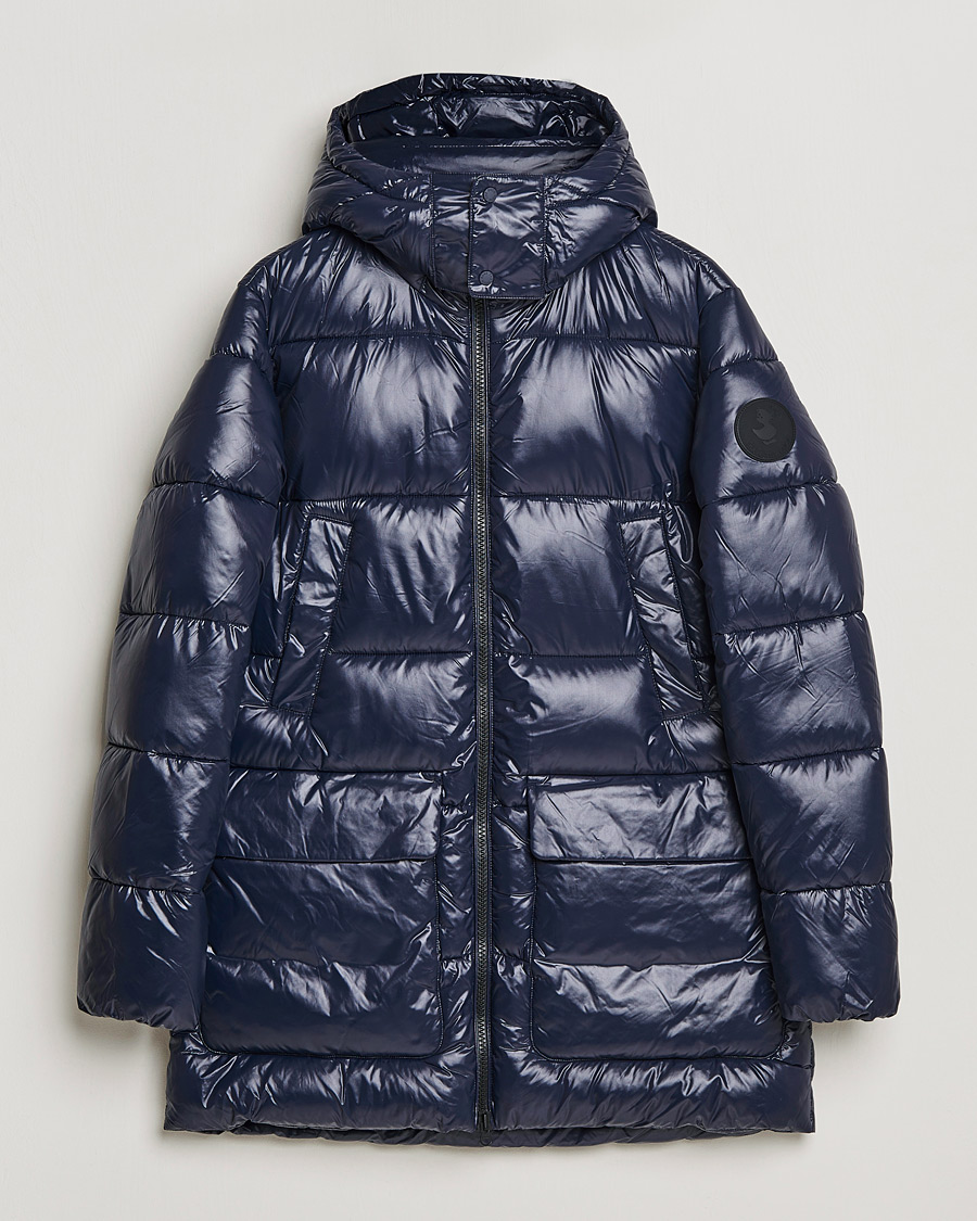 Herr | Jackor | Save The Duck | Christian Long Padded Puffer Jacket Blue Black