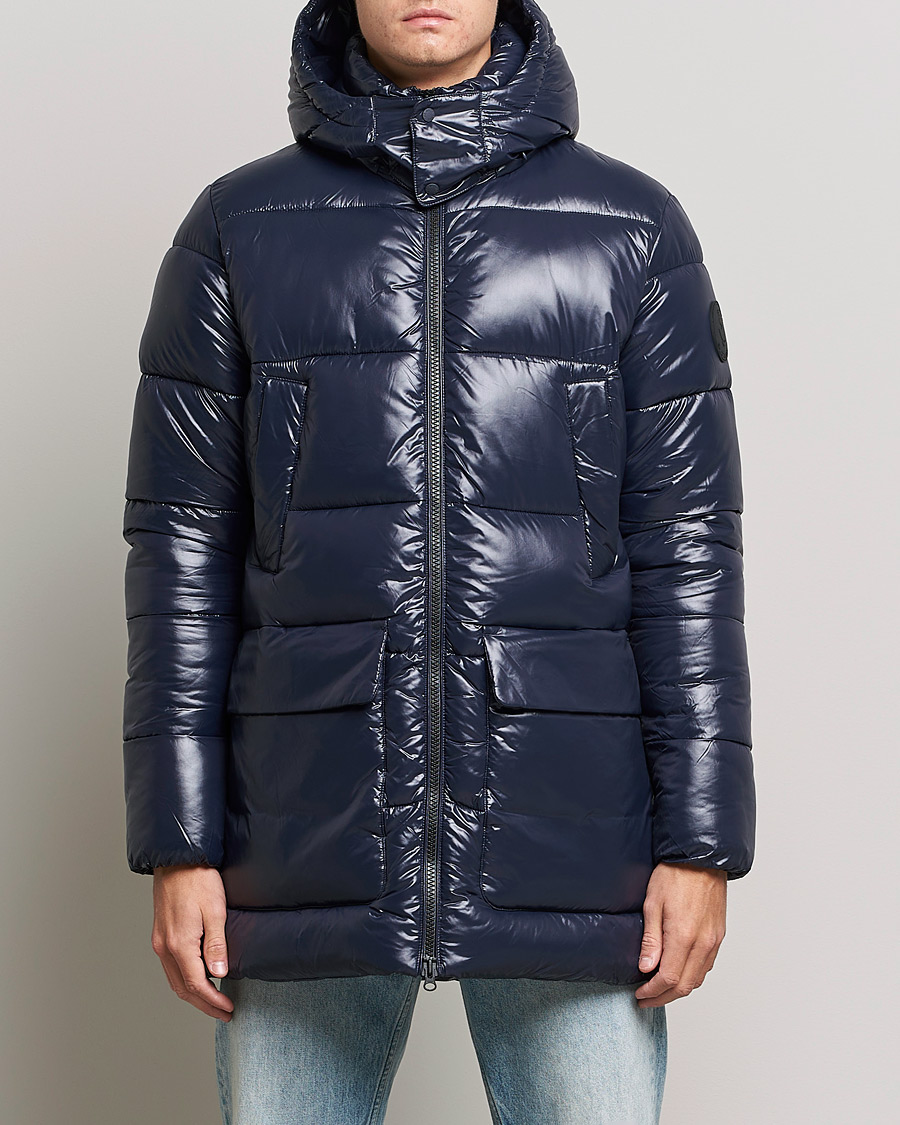 Herr | Jackor | Save The Duck | Christian Long Padded Puffer Jacket Blue Black
