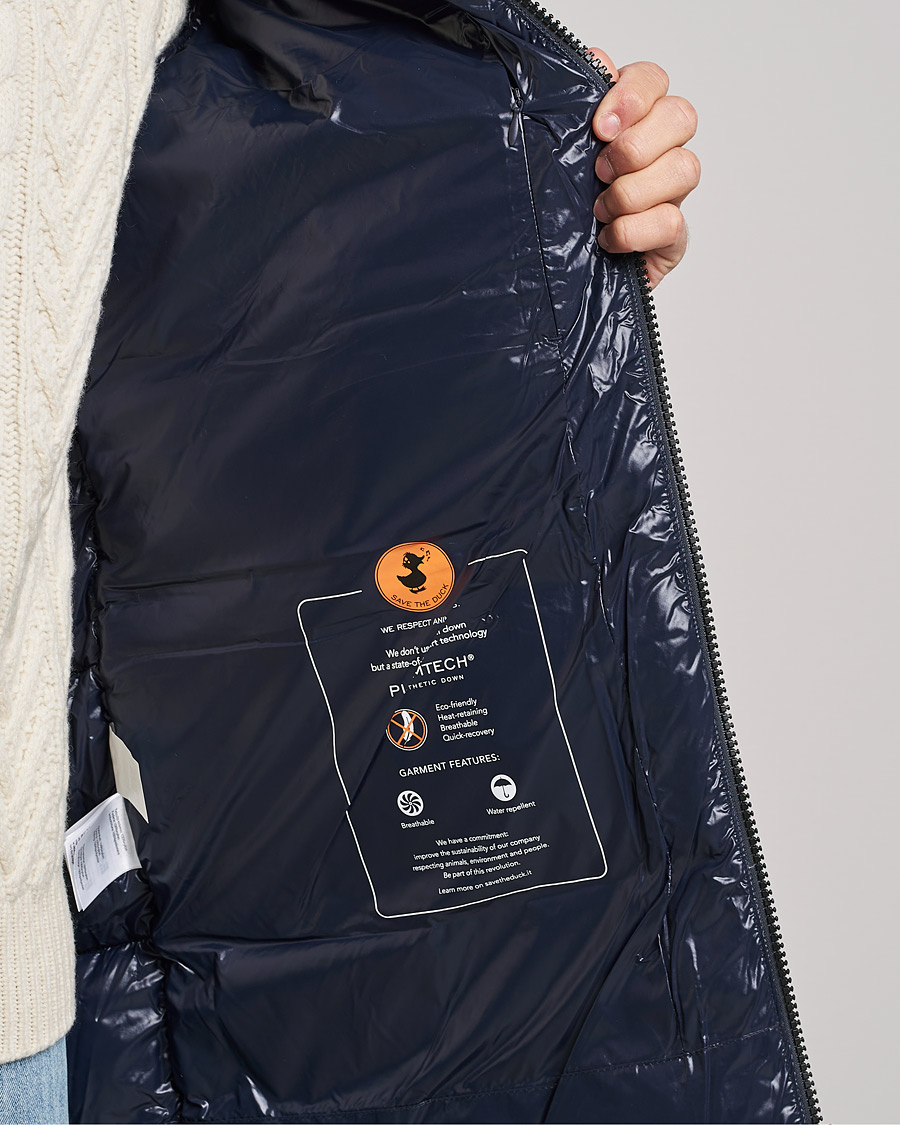 Herr | Jackor | Save The Duck | Christian Long Padded Puffer Jacket Blue Black