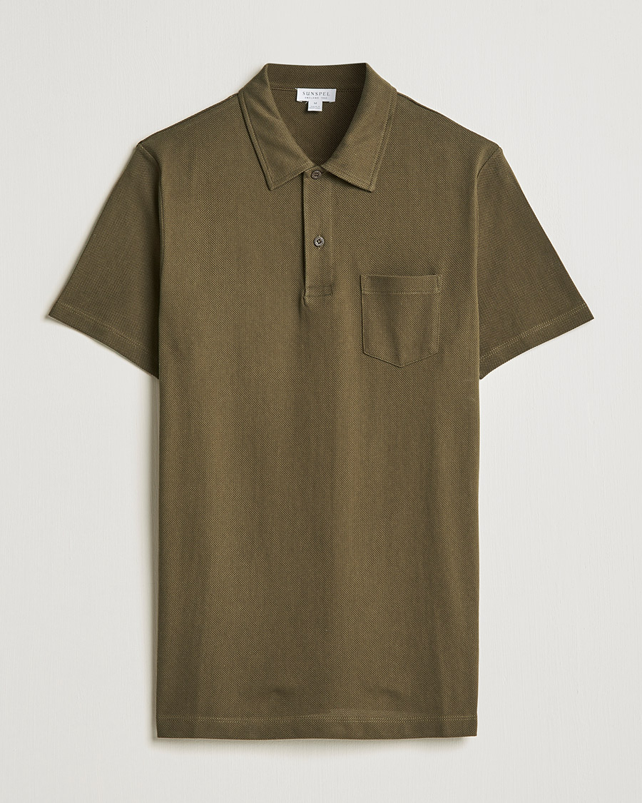 Herr | Pikéer | Sunspel | Riviera Polo Shirt Dark Moss