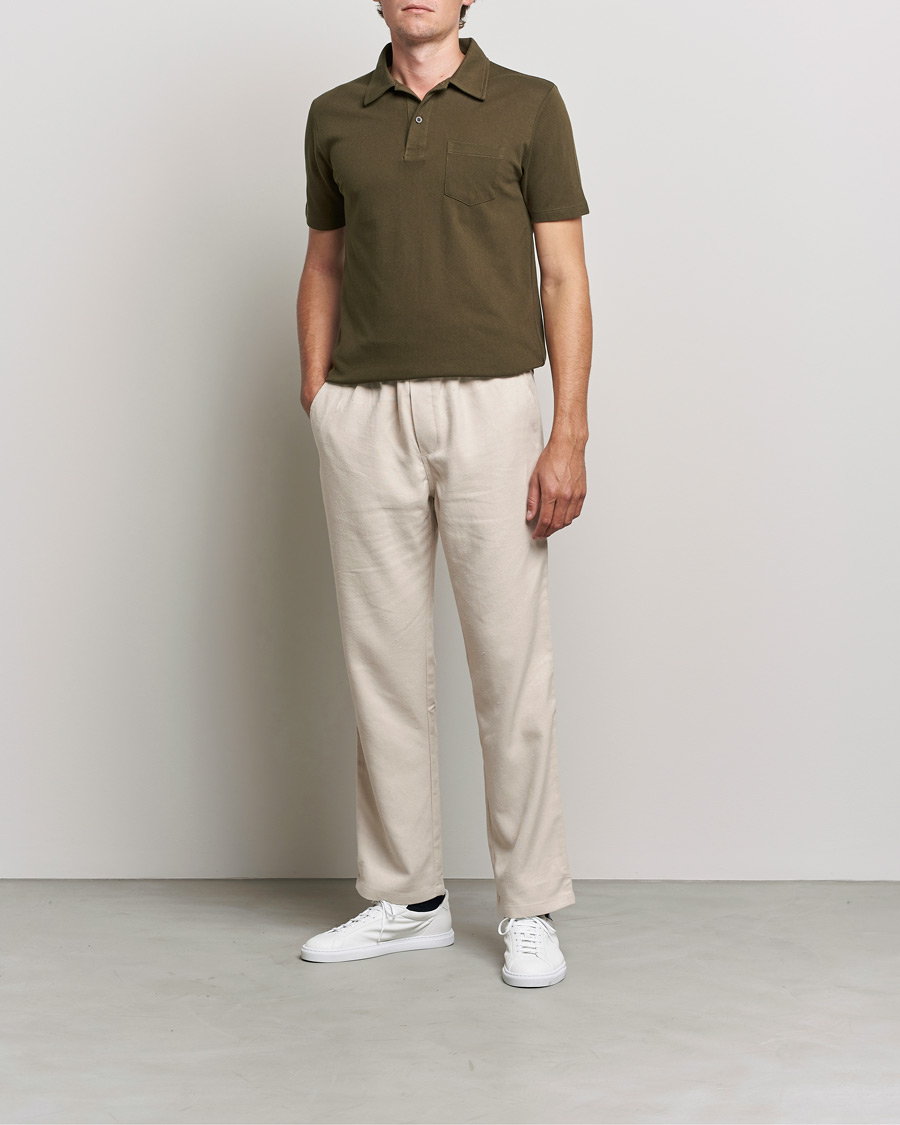 Herr | Pikéer | Sunspel | Riviera Polo Shirt Dark Moss
