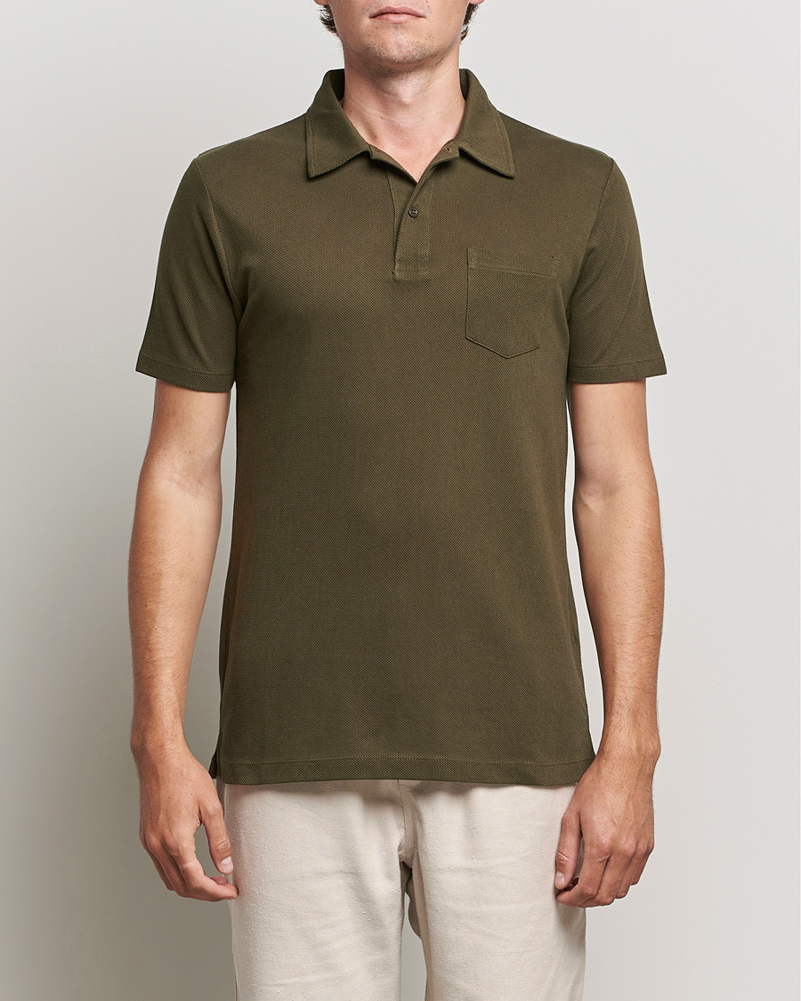 Herr | Pikéer | Sunspel | Riviera Polo Shirt Dark Moss