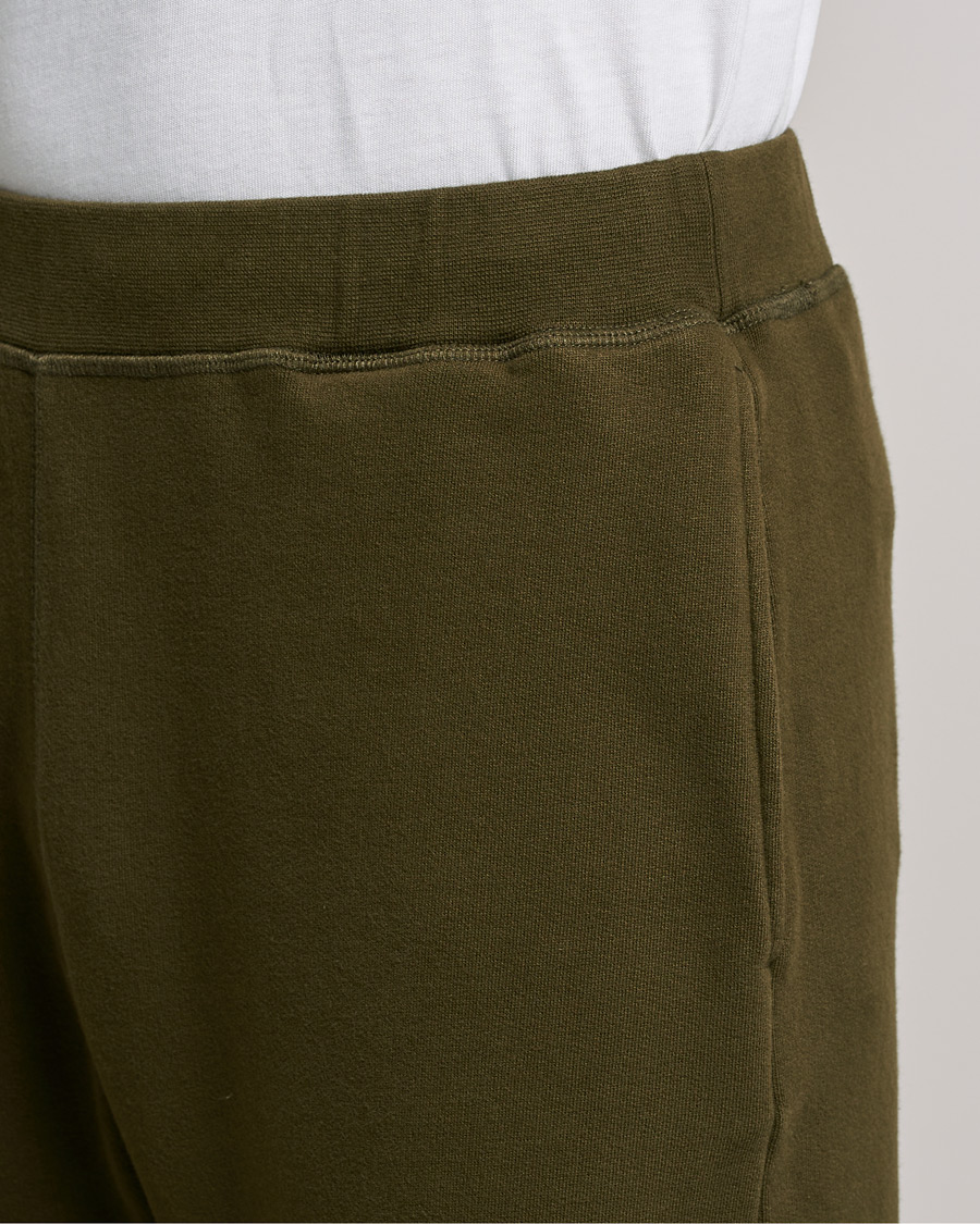 Herr | Byxor | Sunspel | Cotton Loopback Track Pants Dark Moss