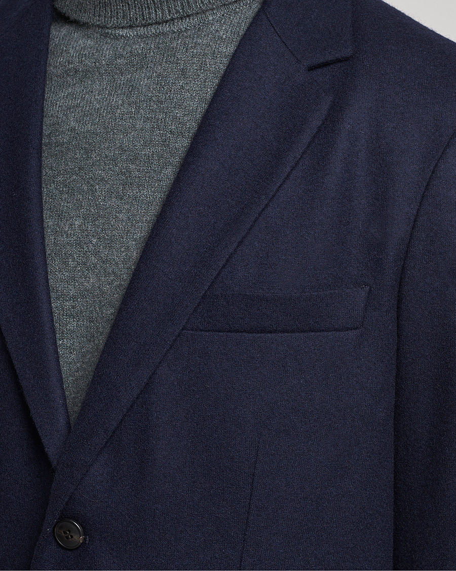 Herr | Kavajer | Sunspel | Boiled Wool Jersey Blazer Navy