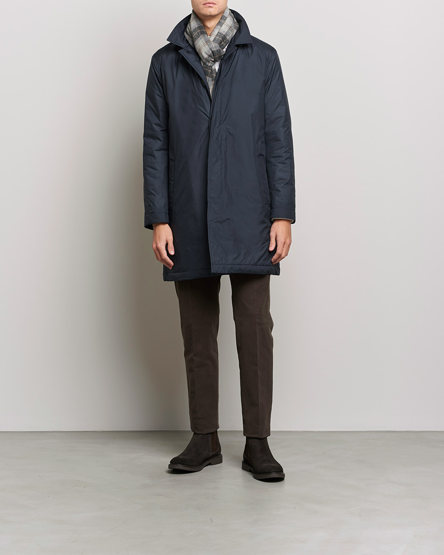 Herr | Jackor | Sunspel | Recycled Polyester Padded Coat Navy