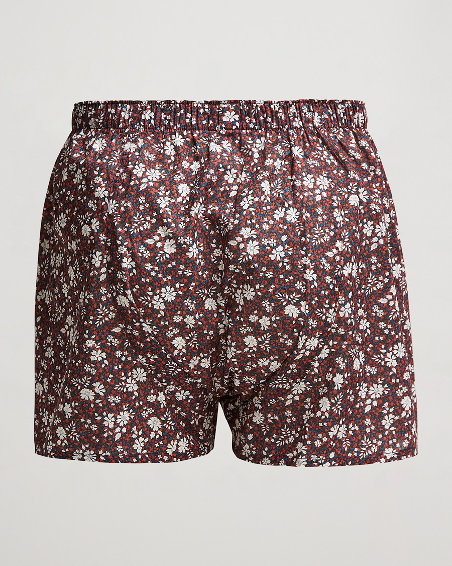 Herr | Underkläder | Sunspel | Liberty Printed Cotton Boxer Shorts Red