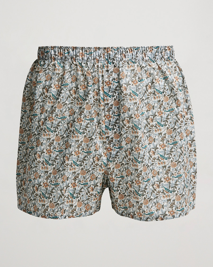Herr | Underkläder | Sunspel | Liberty Printed Cotton Boxer Shorts White