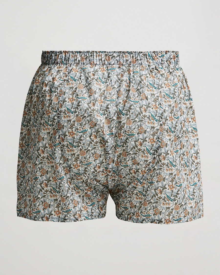 Herr | Underkläder | Sunspel | Liberty Printed Cotton Boxer Shorts White