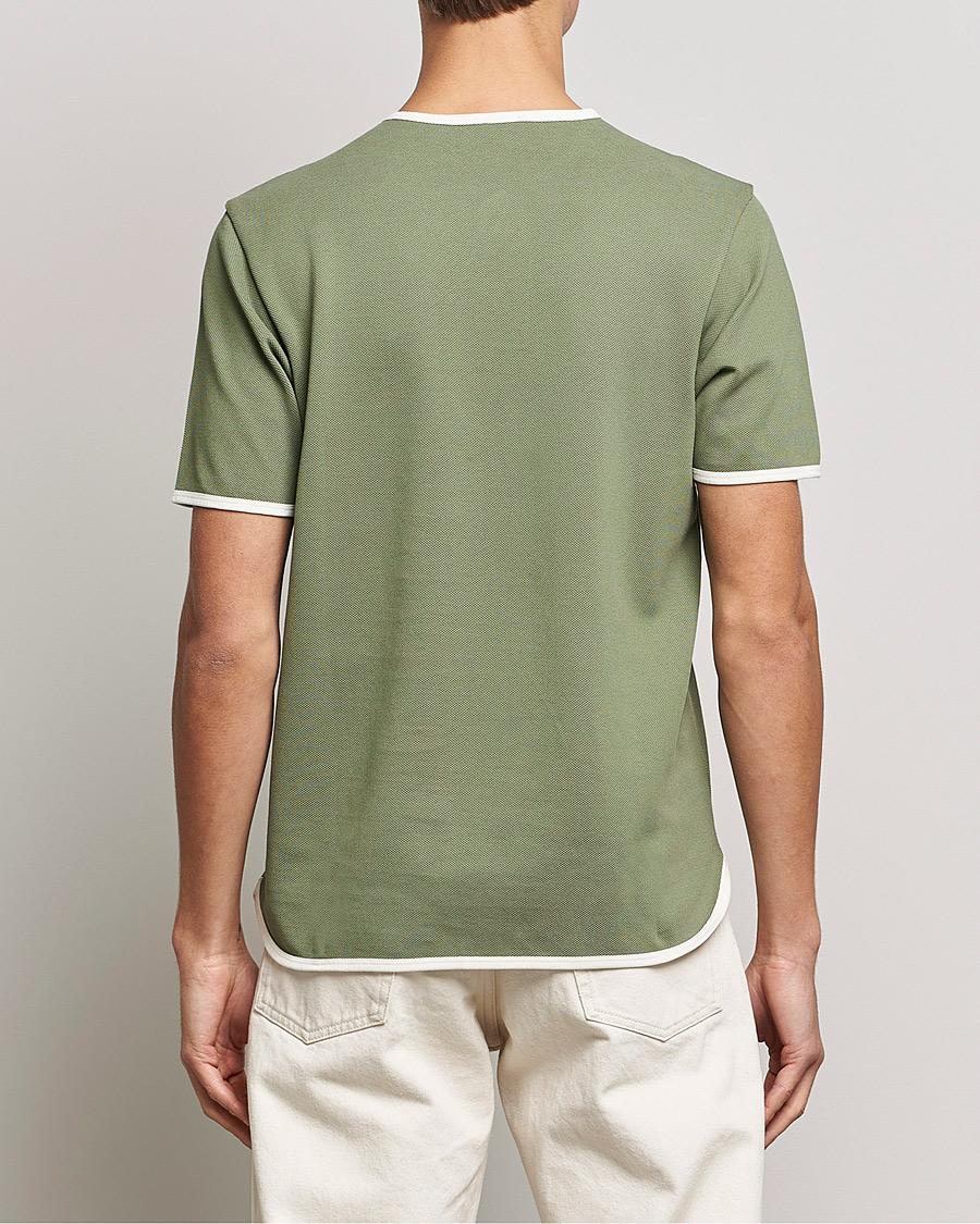 Herr | T-Shirts | Sunspel | Paul Weller Heavy Cotton Pique Henley T-Shirt Dark Sage