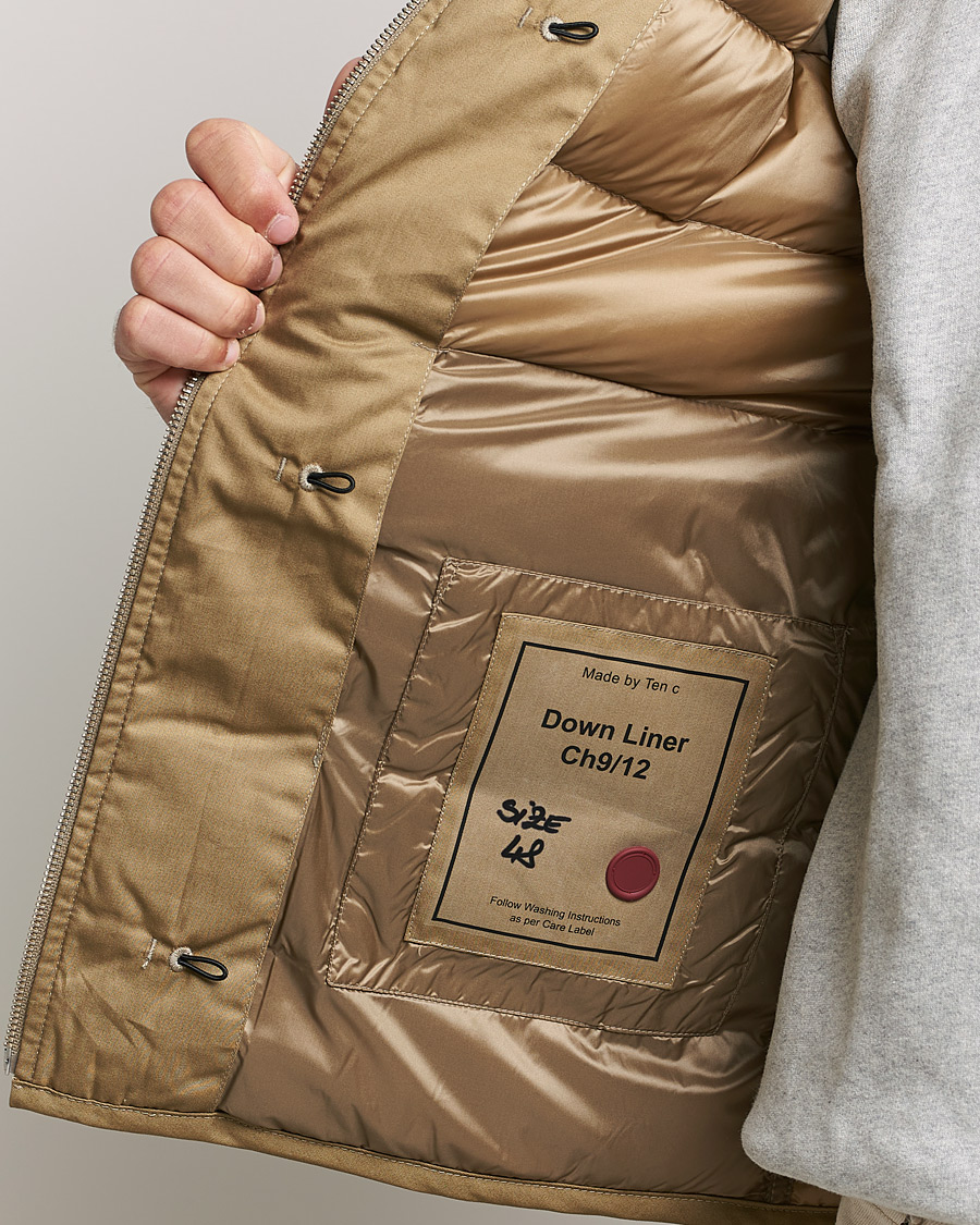 Herr | Jackor | Ten c | Hooded Down Liner Beige
