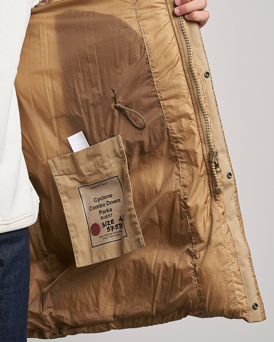 Herr | Jackor | Ten c | Cyclone Combo Down Parka Sand