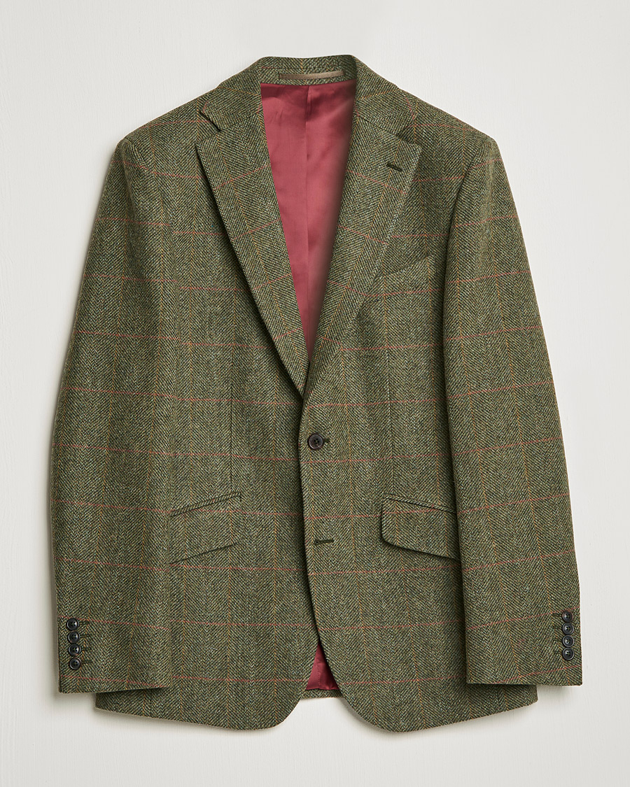 Herr | Kavajer | Walker Slater | Edward Lambswool Tweed Blazer Green