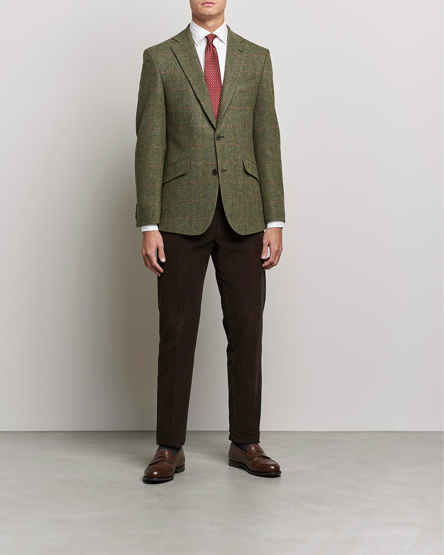 Herr | Kavajer | Walker Slater | Edward Lambswool Tweed Blazer Green