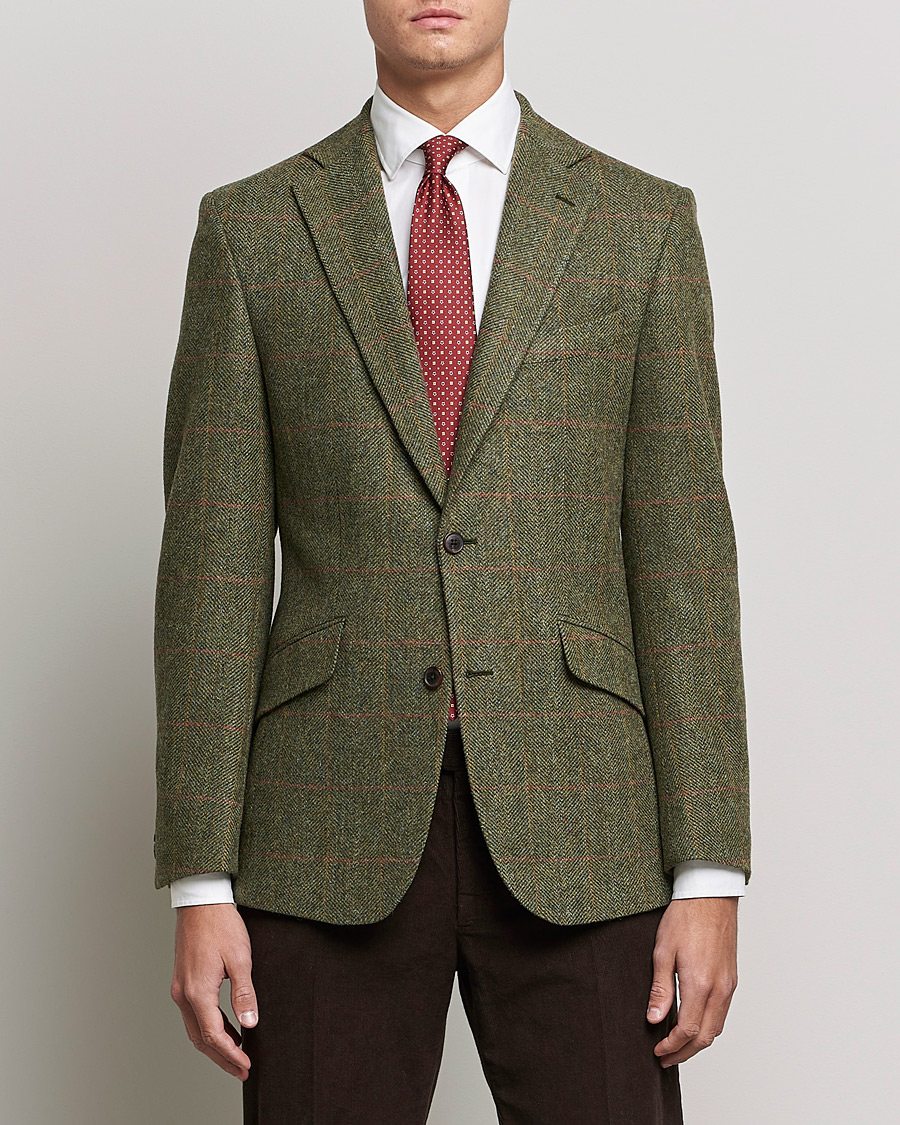 Herr | Kavajer | Walker Slater | Edward Lambswool Tweed Blazer Green