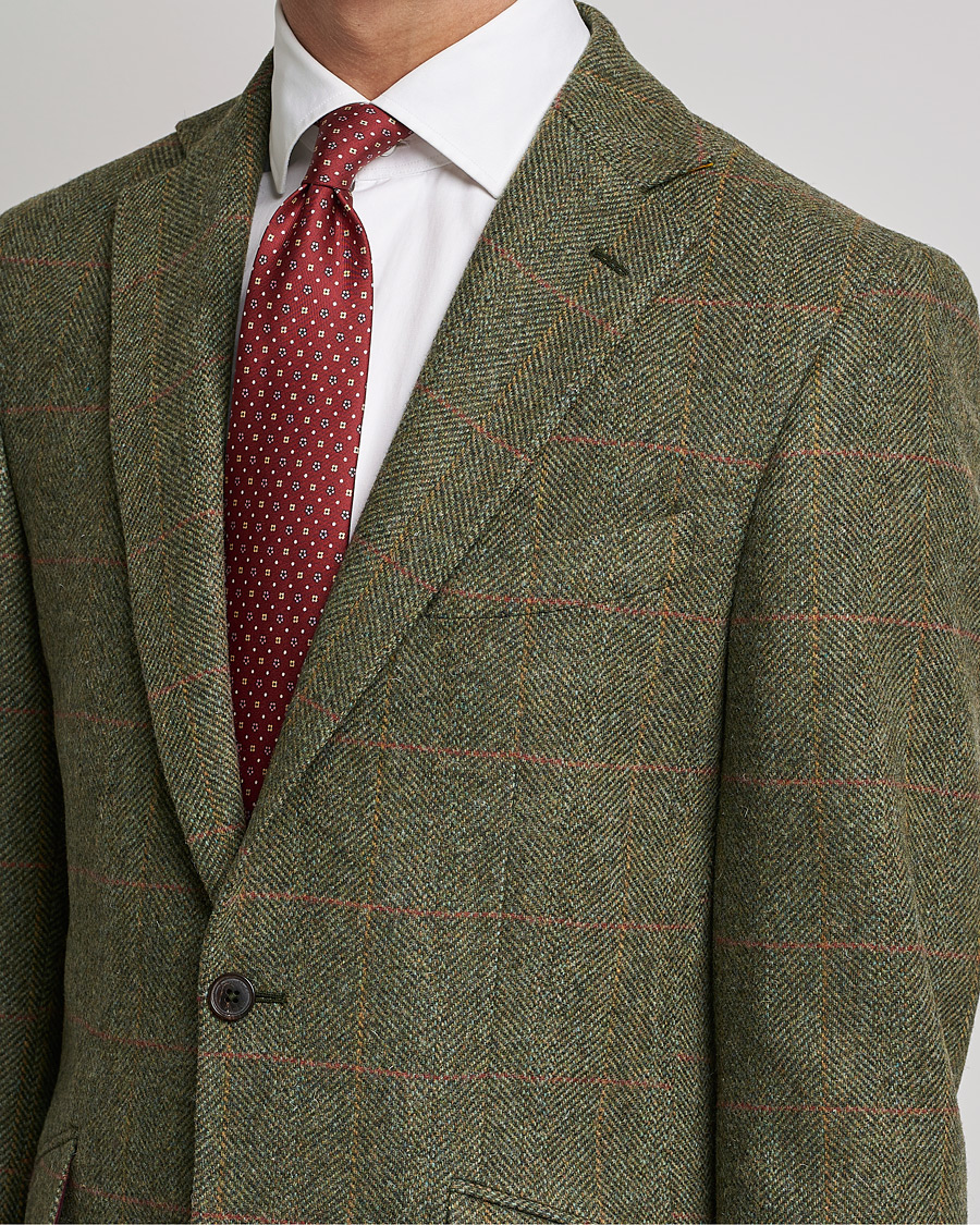 Herr | Kavajer | Walker Slater | Edward Lambswool Tweed Blazer Green