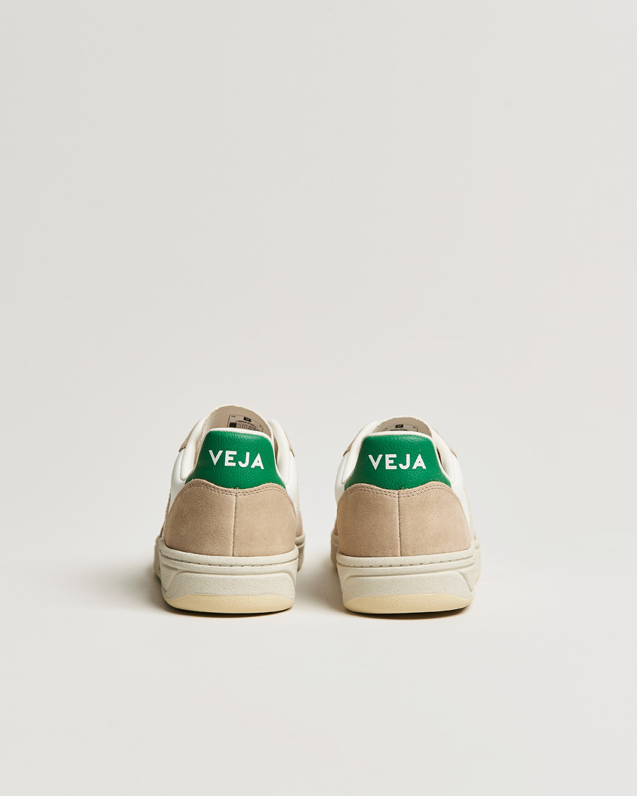 Herr | Veja V-10 Leather Sneaker Extra White Sahara Emeraude | Veja | V-10 Leather Sneaker Extra White Sahara Emeraude