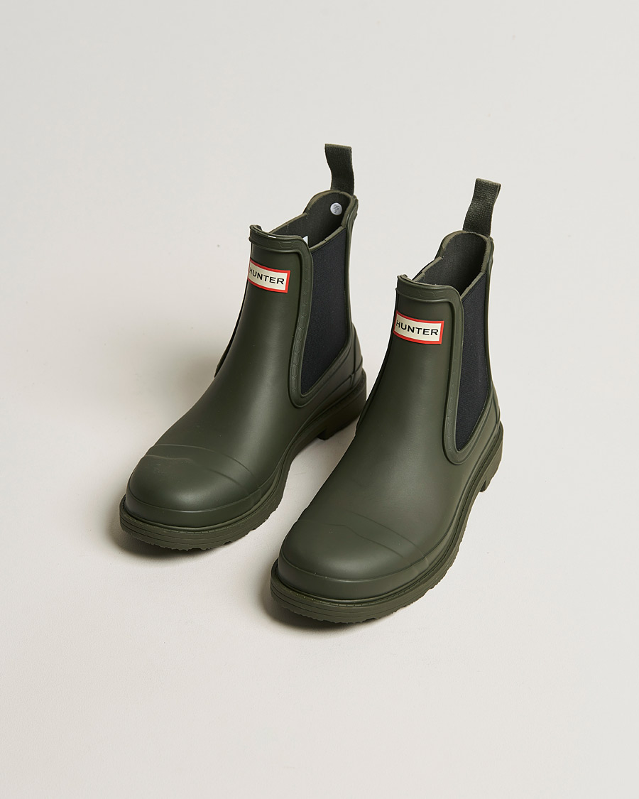 Herr | Galoscher & Gummistövlar | Hunter Boots | Commando Chelsea Boot Dark Olive