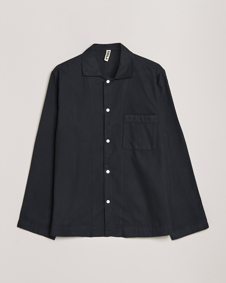 Herr | Pyjamas & Morgonrockar | Tekla | Flannel Pyjama Shirt Lucid Black