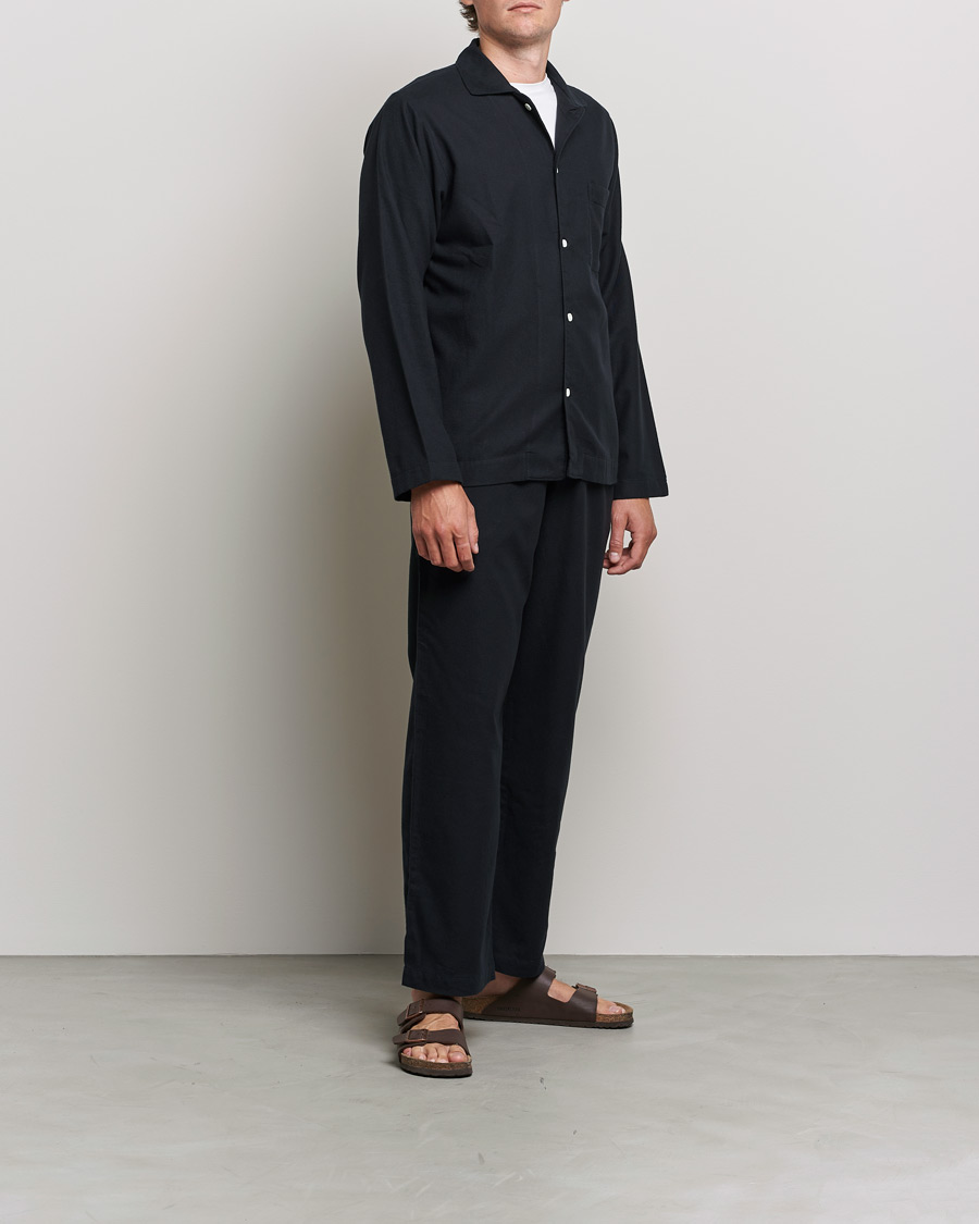 Herr | Pyjamas & Morgonrockar | Tekla | Flannel Pyjama Shirt Lucid Black
