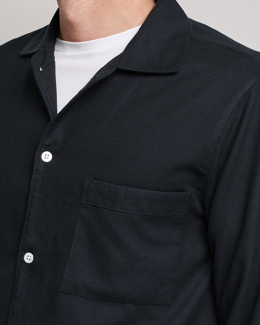 Herr | Pyjamas & Morgonrockar | Tekla | Flannel Pyjama Shirt Lucid Black