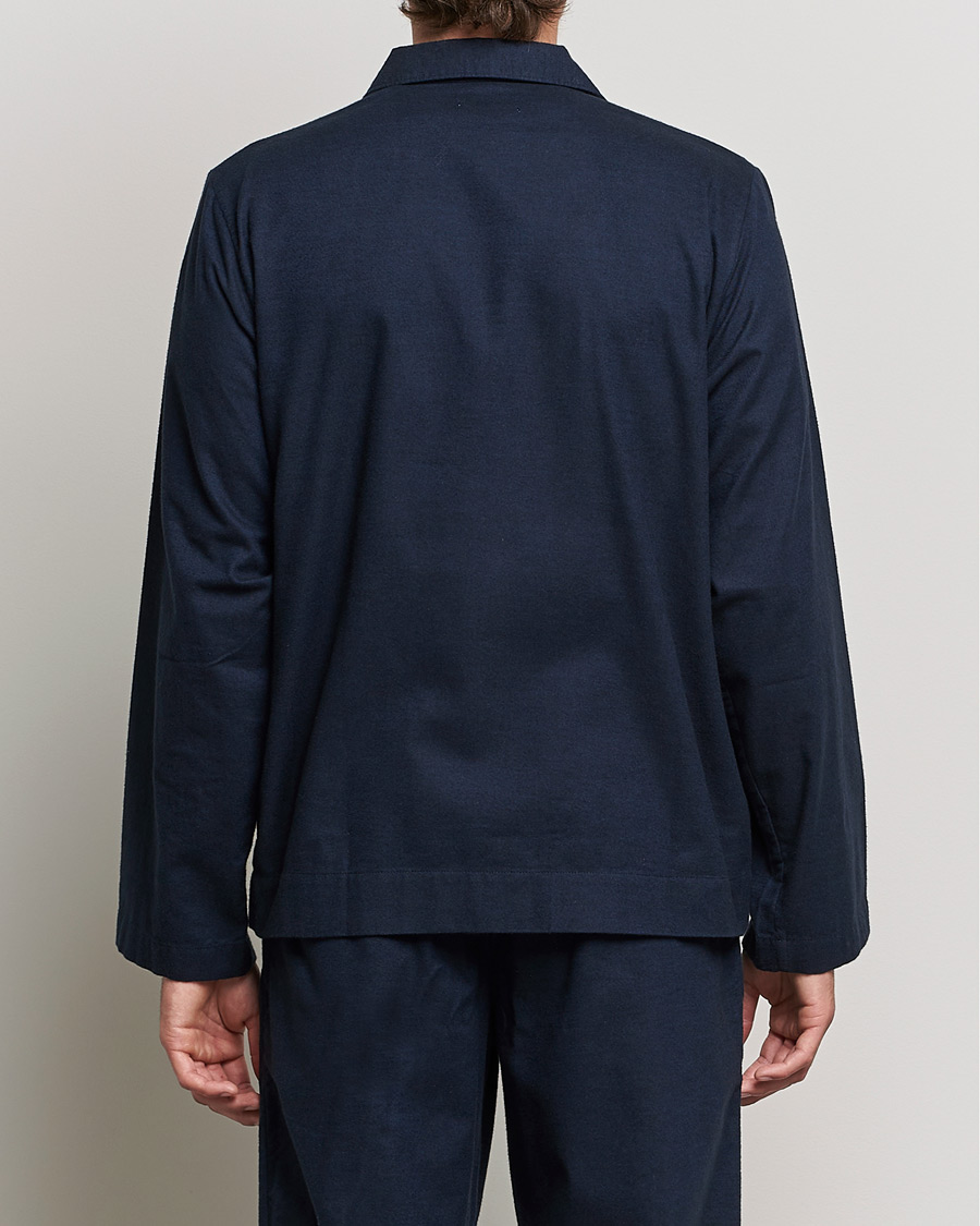 Herr | Pyjamas & Morgonrockar | Tekla | Flannel Pyjama Shirt Midnight Blue