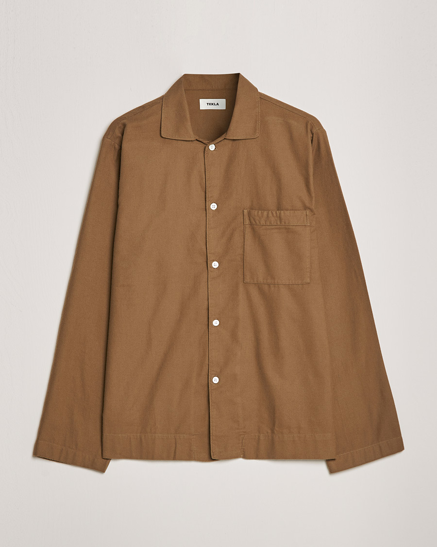 Herr | Pyjamas & Morgonrockar | Tekla | Flannel Pyjama Shirt Moss