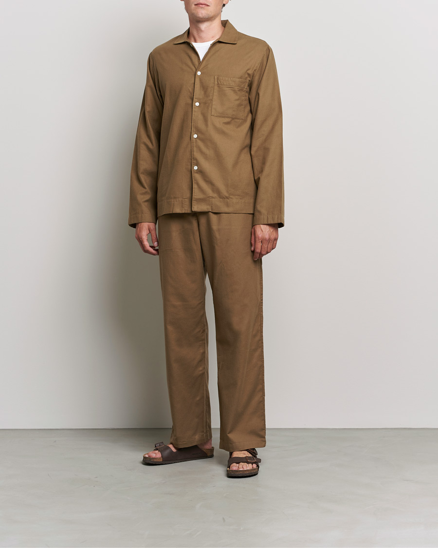 Herr | Pyjamas & Morgonrockar | Tekla | Flannel Pyjama Shirt Moss