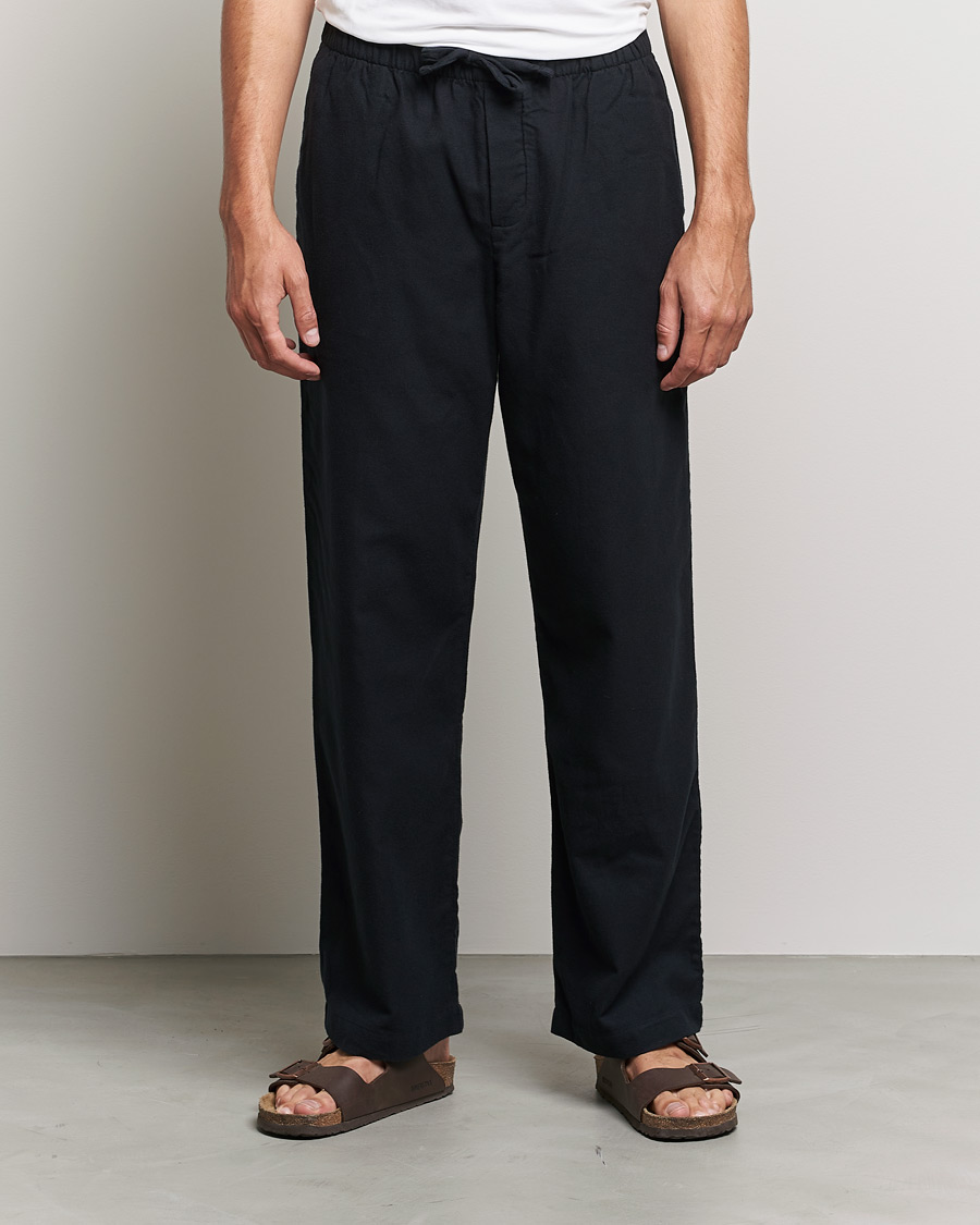 Herr | Tekla | Tekla | Flannel Pyjama Pants Lucid Black