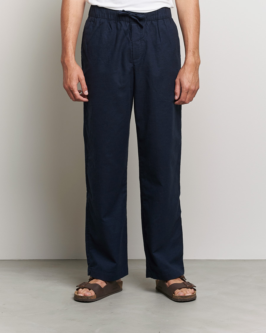 Herr | Pyjamas & Morgonrockar | Tekla | Flannel Pyjama Pants Midnight Blue