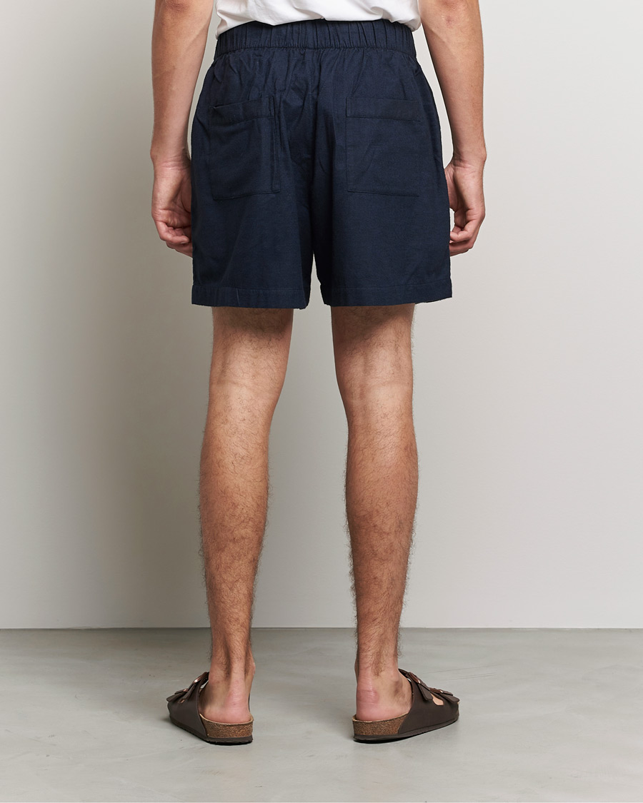 Herr | Pyjamas & Morgonrockar | Tekla | Flannel Pyjama Shorts Midnight Blue