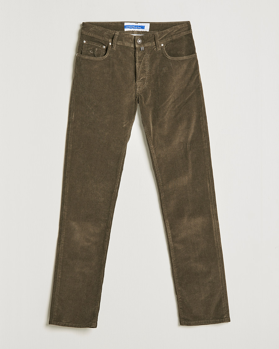 Herr | Byxor | Jacob Cohën | Bard 5-Pocket Corduroy Trousers Brown