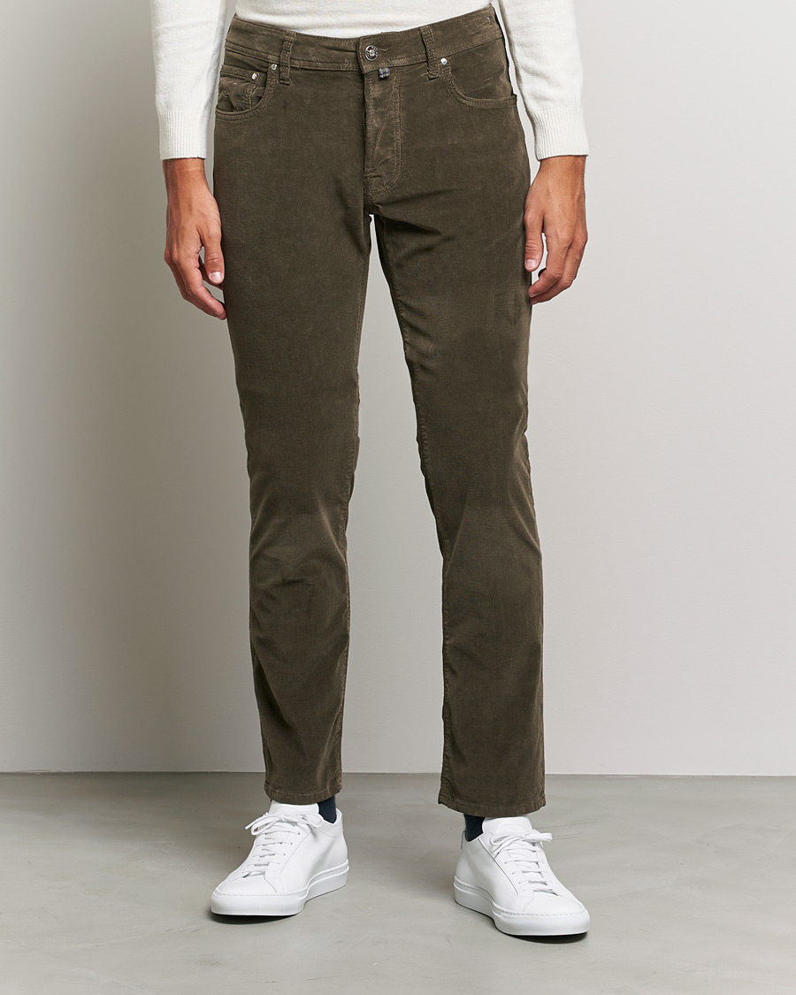 Herr | Byxor | Jacob Cohën | Bard 5-Pocket Corduroy Trousers Brown
