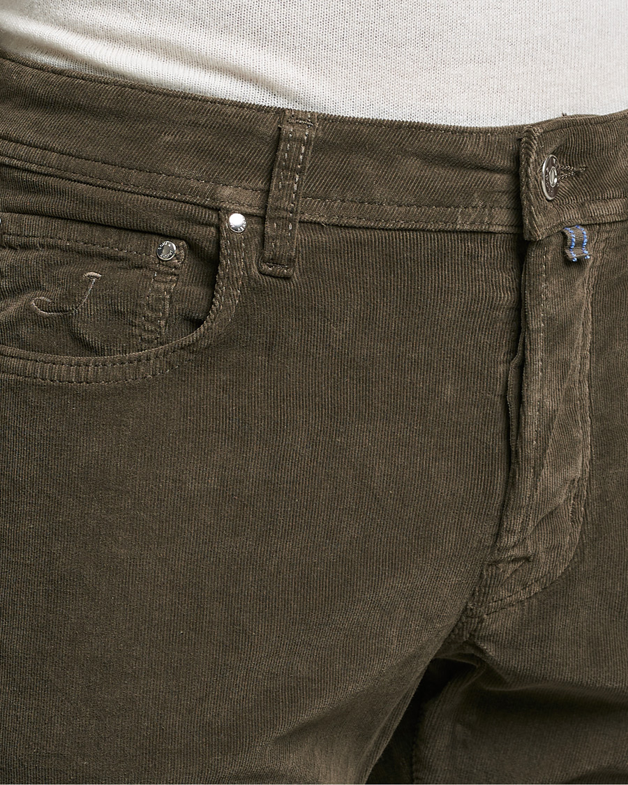 Herr | Byxor | Jacob Cohën | Bard 5-Pocket Corduroy Trousers Brown